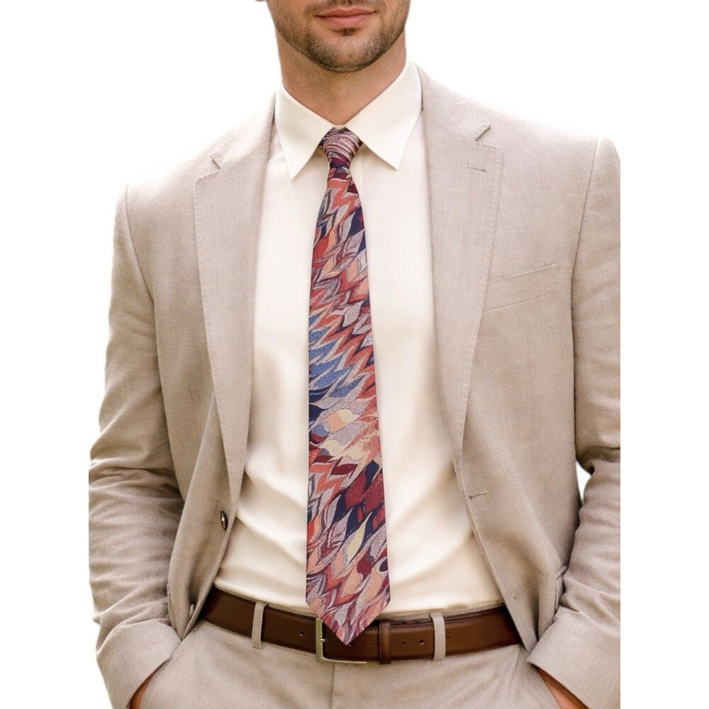 Necktie Mens Multicolor Polyester Abstract Pattern‎ Spring Easter Dress Tie